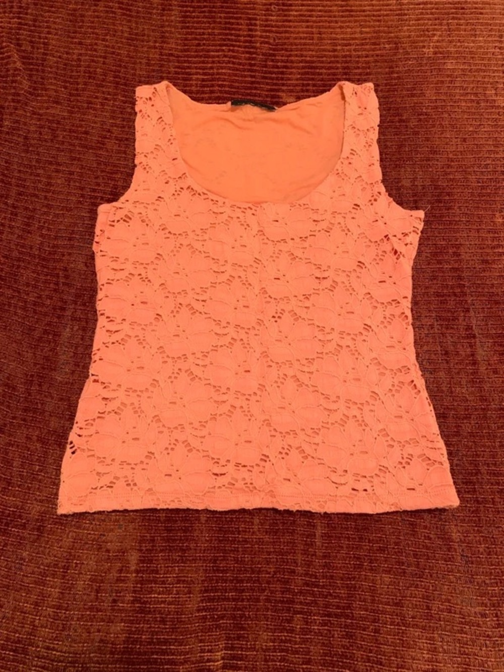 Orange Floral Tank Top